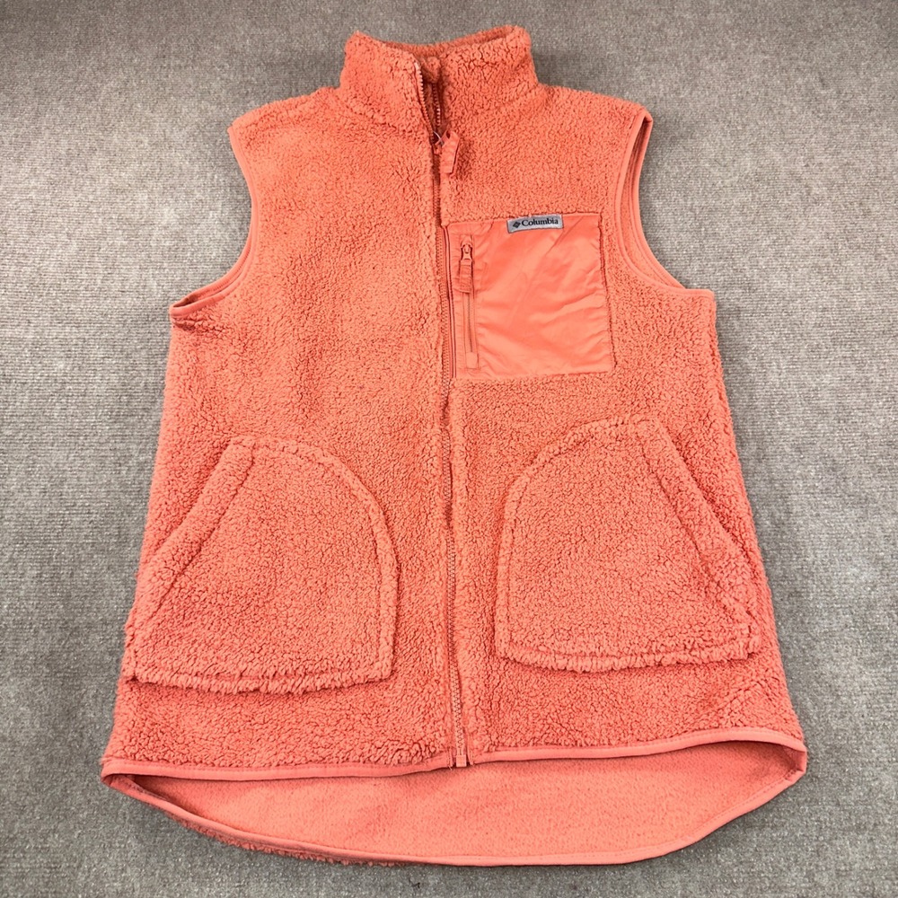 Columbia West Bend Sherpa Fleece Vest Holly Pink AL8225-852 Small NWT